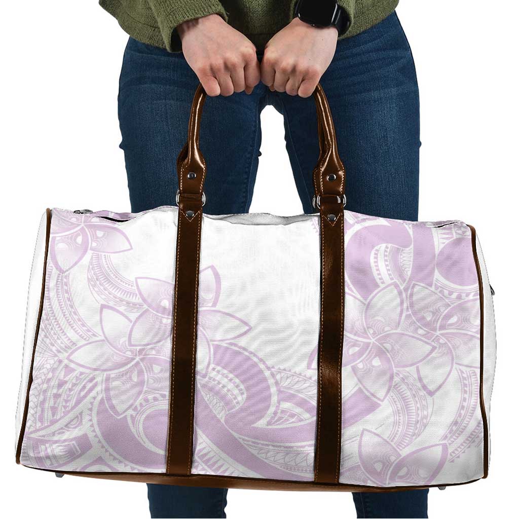 Polynesian Tribal Plumeria Lotu Tamaiti Travel Bag Pastel Mauve LT9 Mauve - Polynesian Pride