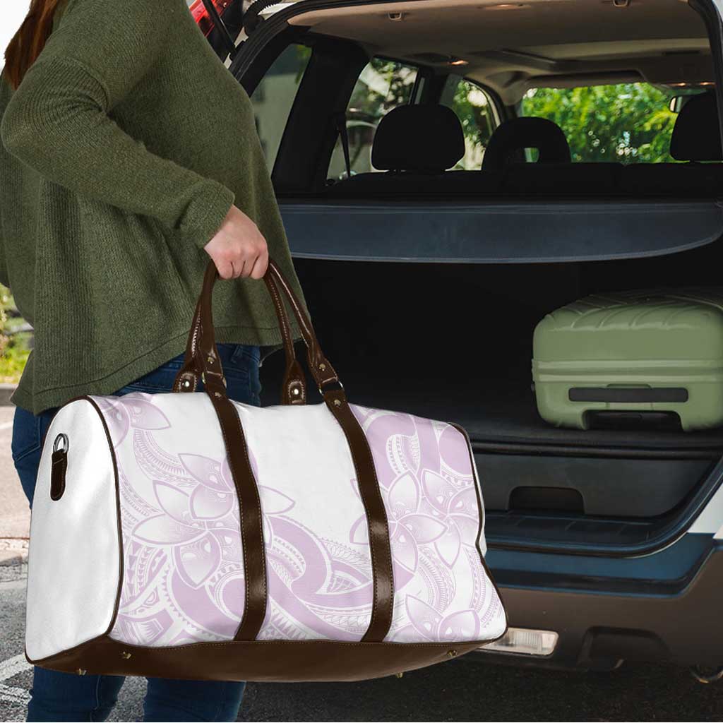 Polynesian Tribal Plumeria Lotu Tamaiti Travel Bag Pastel Mauve LT9 - Polynesian Pride