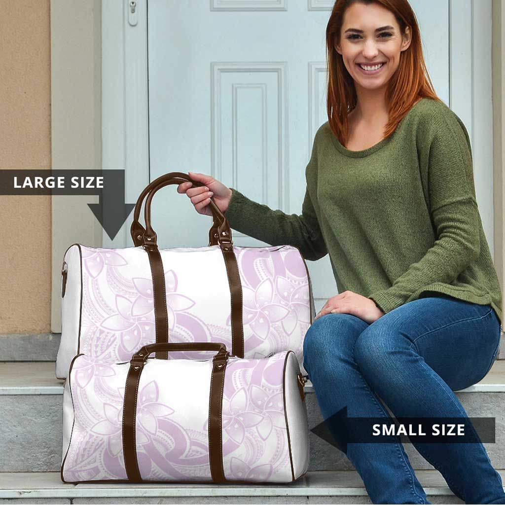 Polynesian Tribal Plumeria Lotu Tamaiti Travel Bag Pastel Mauve LT9 - Polynesian Pride