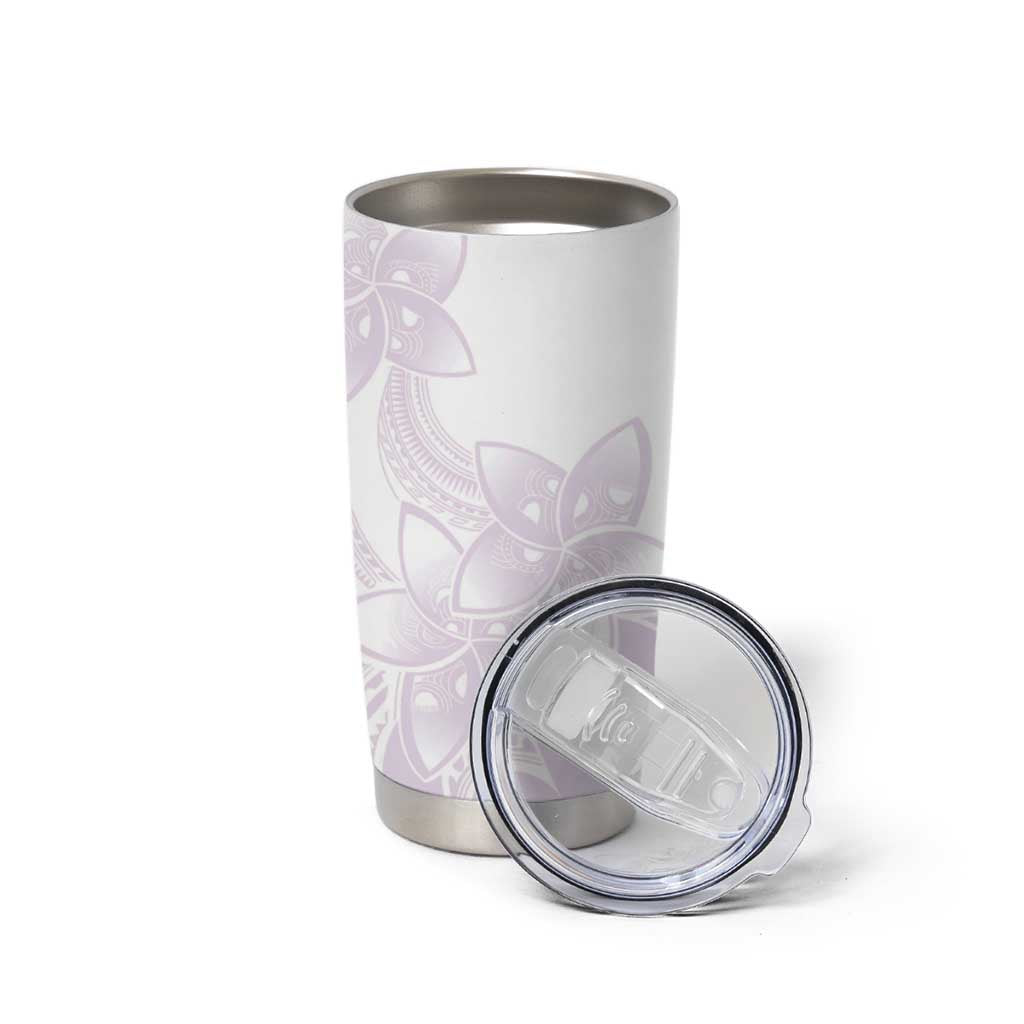 Polynesian Tribal Plumeria Lotu Tamaiti Tumbler Cup Pastel Mauve LT9 - Polynesian Pride