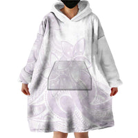 Polynesian Tribal Plumeria Lotu Tamaiti Wearable Blanket Hoodie Pastel Mauve LT9 - Polynesian Pride
