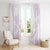 Polynesian Tribal Plumeria Lotu Tamaiti Window Curtain Pastel Mauve - Polynesian Pride