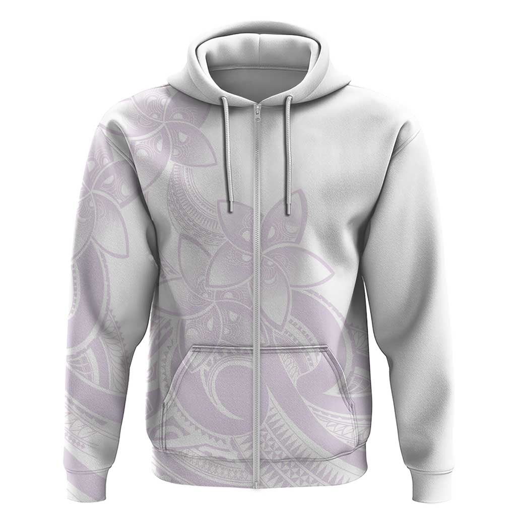 Polynesian Tribal Plumeria Lotu Tamaiti Zip Hoodie Pastel Mauve LT9 Zip Hoodie Mauve - Polynesian Pride