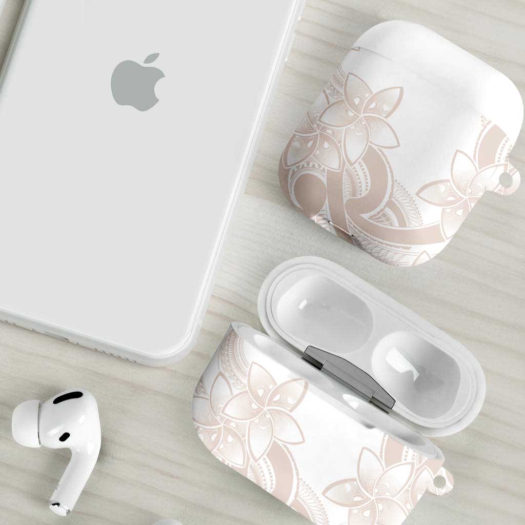 Polynesian Tribal Plumeria Lotu Tamaiti AirPods Case Pastel Nude LT9 - Polynesian Pride
