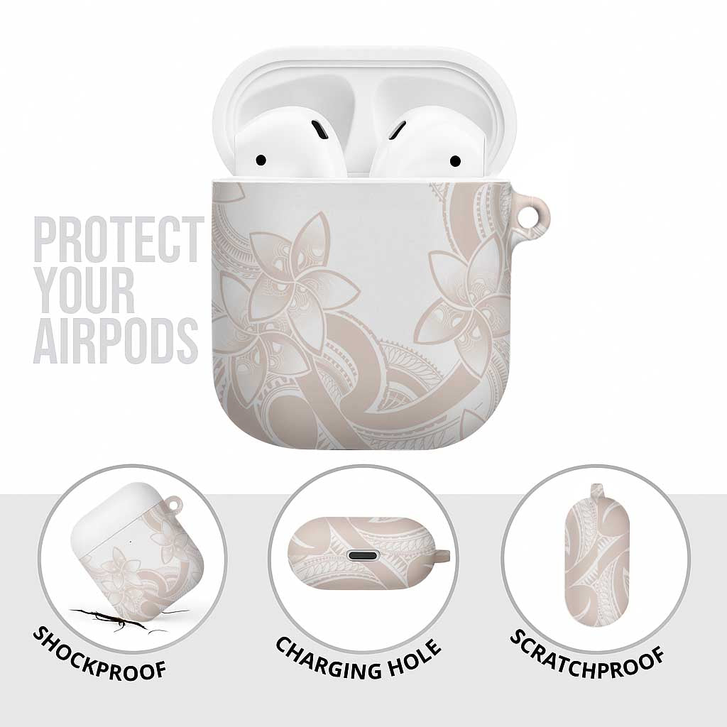 Polynesian Tribal Plumeria Lotu Tamaiti AirPods Case Pastel Nude LT9 - Polynesian Pride