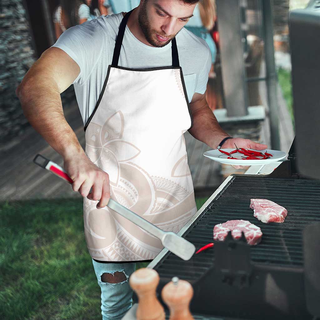 Polynesian Tribal Plumeria Lotu Tamaiti Apron Pastel Nude - Polynesian Pride