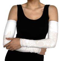 Polynesian Tribal Plumeria Lotu Tamaiti Arm Sleeves Pastel Nude LT9 - Polynesian Pride