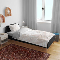 Polynesian Tribal Plumeria Lotu Tamaiti Bedding Set Pastel Nude - Polynesian Pride