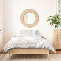 Polynesian Tribal Plumeria Lotu Tamaiti Bedding Set Pastel Nude - Polynesian Pride