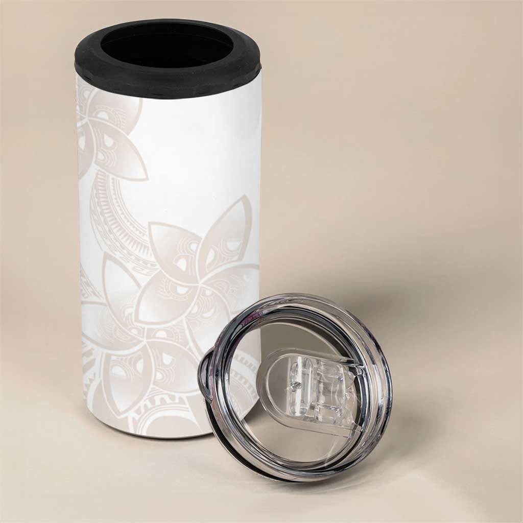 Polynesian Tribal Plumeria Lotu Tamaiti 4 in 1 Can Cooler Tumbler Pastel Nude LT9 - Polynesian Pride