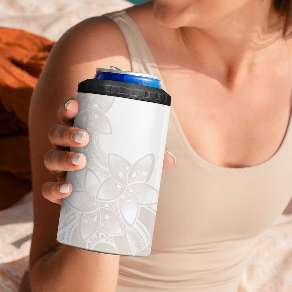 Polynesian Tribal Plumeria Lotu Tamaiti 4 in 1 Can Cooler Tumbler Pastel Nude LT9 - Polynesian Pride
