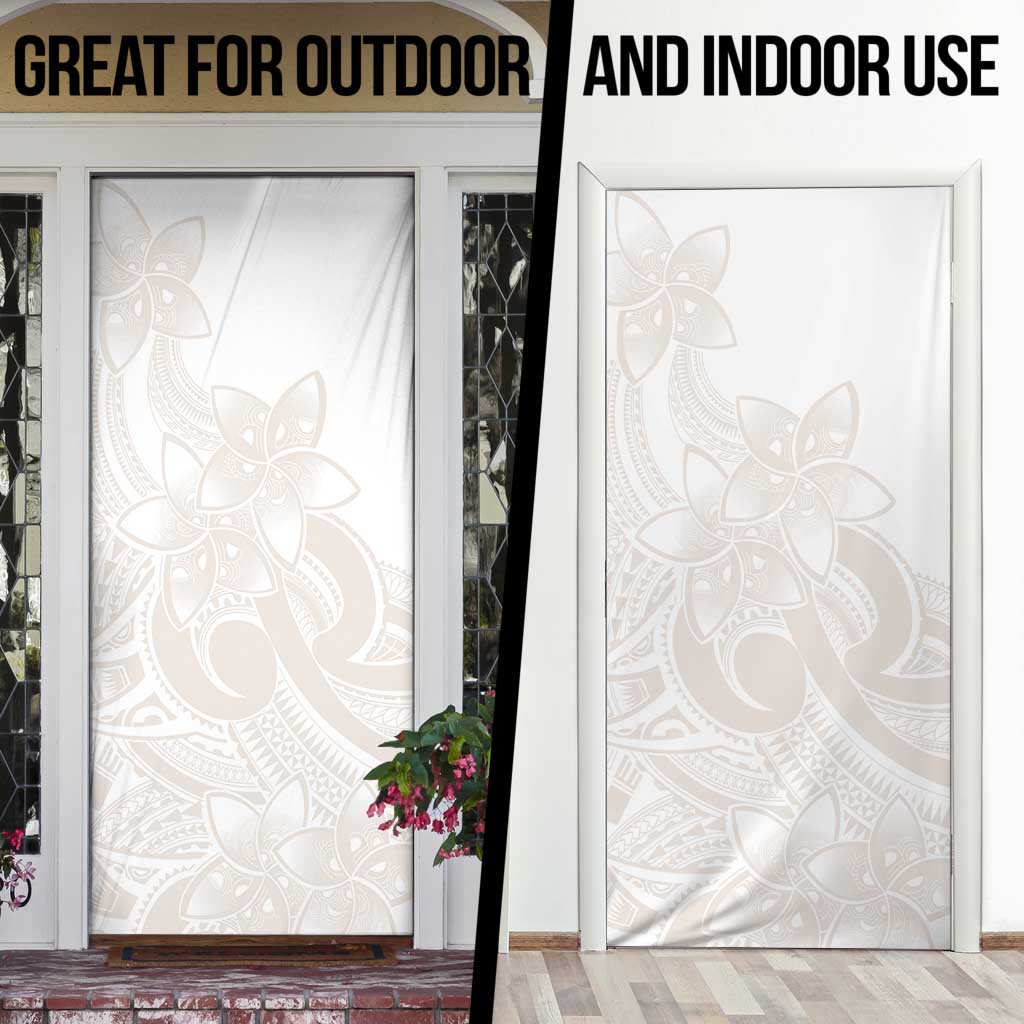 Polynesian Tribal Plumeria Lotu Tamaiti Door Cover Pastel Nude LT9 - Polynesian Pride