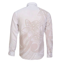 Polynesian Tribal Plumeria Lotu Tamaiti Family Matching Off Shoulder Short Dress and Hawaiian Shirt Pastel Nude LT9 - Polynesian Pride