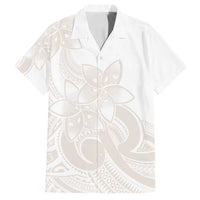 Polynesian Tribal Plumeria Lotu Tamaiti Family Matching Puletasi and Hawaiian Shirt Pastel Nude LT9 Dad's Shirt - Short Sleeve Nude - Polynesian Pride