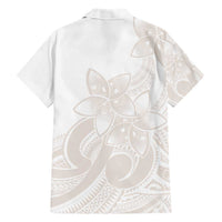 Polynesian Tribal Plumeria Lotu Tamaiti Family Matching Short Sleeve Bodycon Dress and Hawaiian Shirt Pastel Nude LT9 - Polynesian Pride