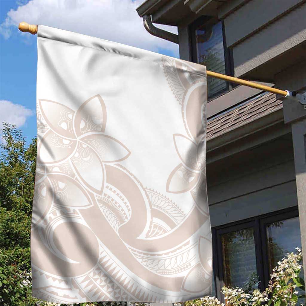 Polynesian Tribal Plumeria Lotu Tamaiti Garden Flag Pastel Nude LT9 - Polynesian Pride