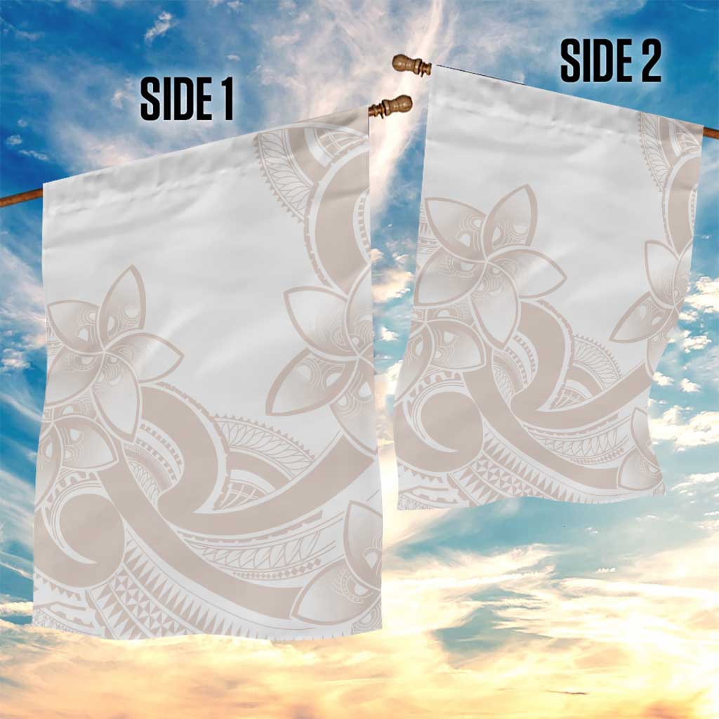 Polynesian Tribal Plumeria Lotu Tamaiti Garden Flag Pastel Nude LT9 - Polynesian Pride