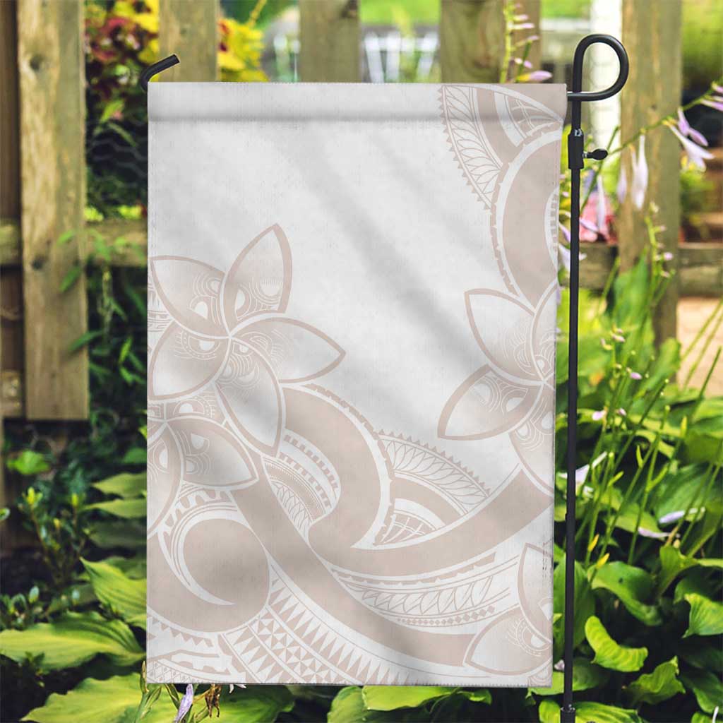 Polynesian Tribal Plumeria Lotu Tamaiti Garden Flag Pastel Nude LT9 Garden Flag Nude - Polynesian Pride
