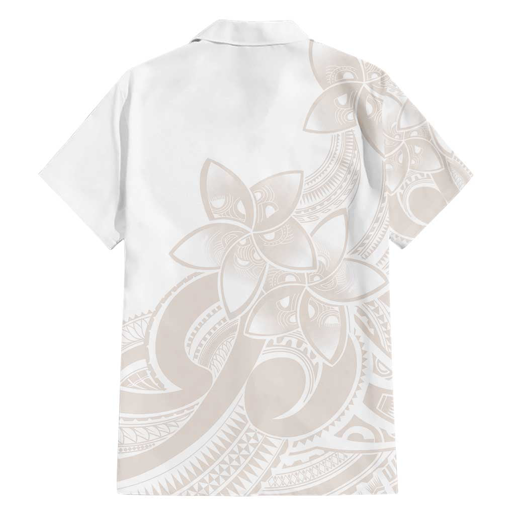 Polynesian Tribal Plumeria Lotu Tamaiti Hawaiian Shirt Pastel Nude LT9 - Polynesian Pride