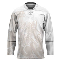 Polynesian Tribal Plumeria Lotu Tamaiti Hockey Jersey Pastel Nude LT9 Unisex Nude - Polynesian Pride