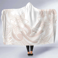 Polynesian Tribal Plumeria Lotu Tamaiti Hooded Blanket Pastel Nude LT9 One Size Nude - Polynesian Pride