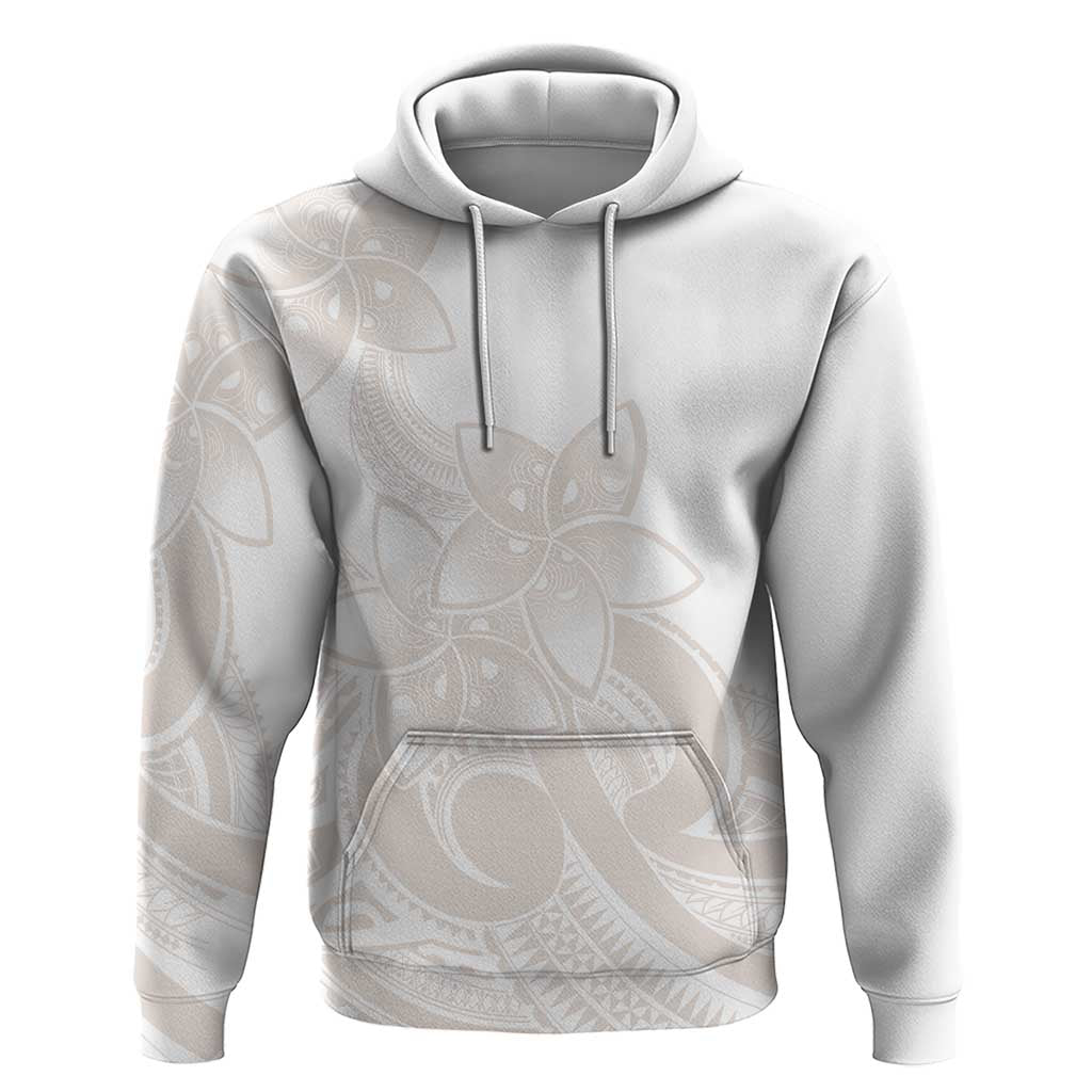 Polynesian Tribal Plumeria Lotu Tamaiti Hoodie Pastel Nude LT9 Pullover Hoodie Nude - Polynesian Pride