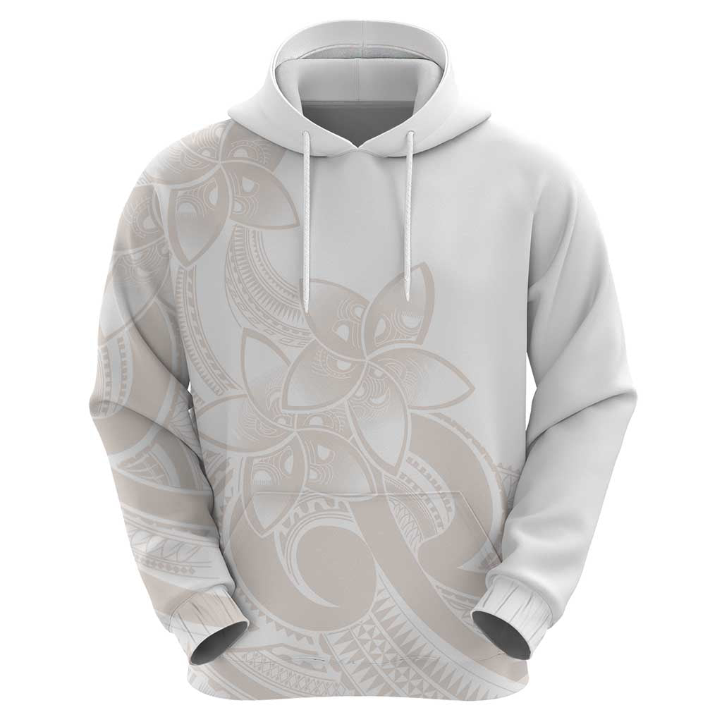Polynesian Tribal Plumeria Lotu Tamaiti Hoodie Pastel Nude LT9 - Polynesian Pride