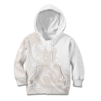 Polynesian Tribal Plumeria Lotu Tamaiti Kid Hoodie Pastel Nude LT9 Hoodie Nude - Polynesian Pride