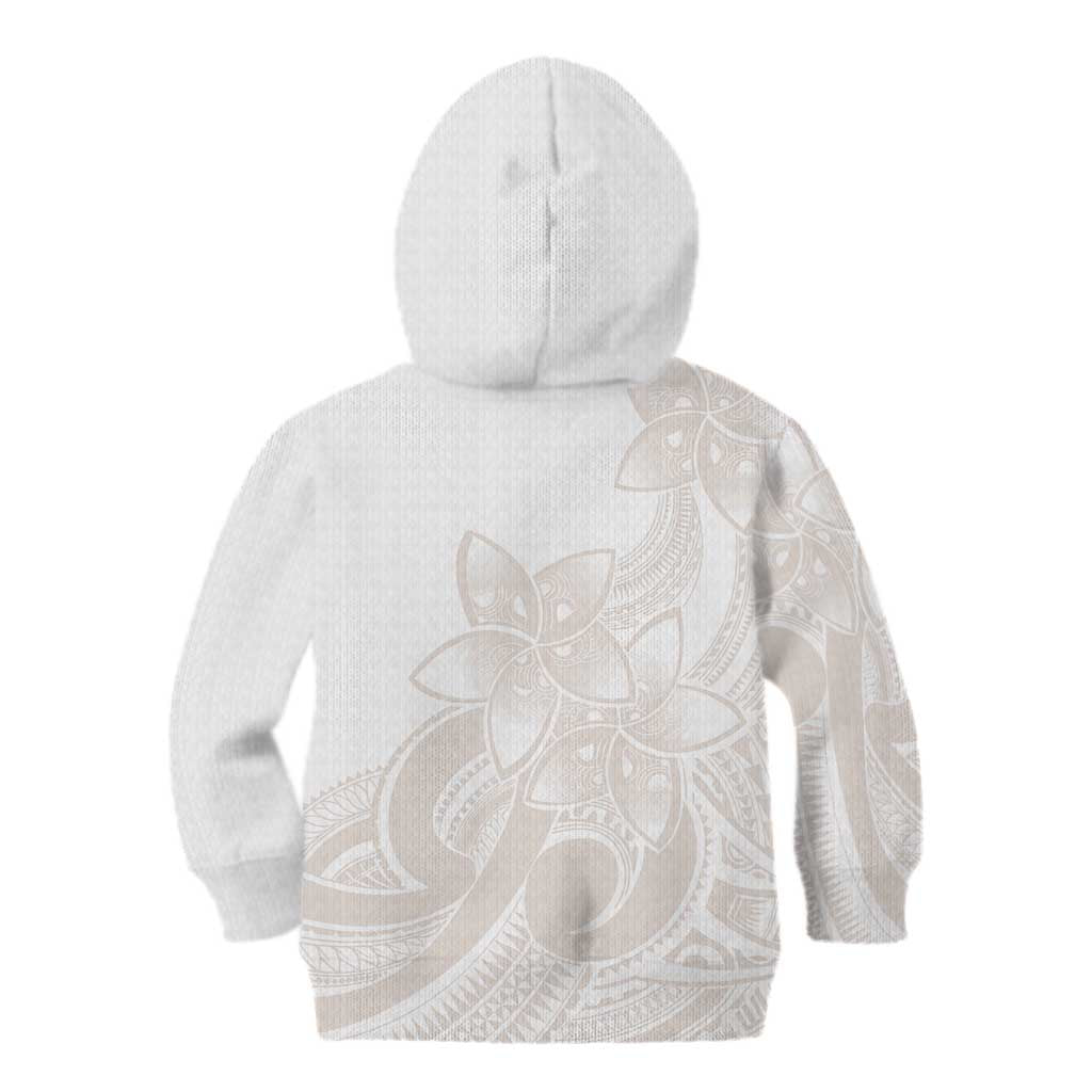 Polynesian Tribal Plumeria Lotu Tamaiti Kid Hoodie Pastel Nude LT9 - Polynesian Pride