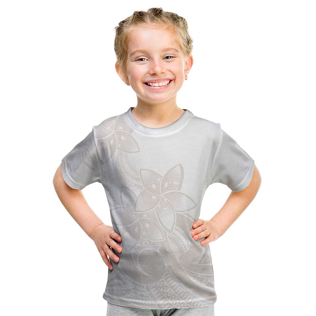 Polynesian Tribal Plumeria Lotu Tamaiti Kid T Shirt Pastel Nude LT9 Nude - Polynesian Pride