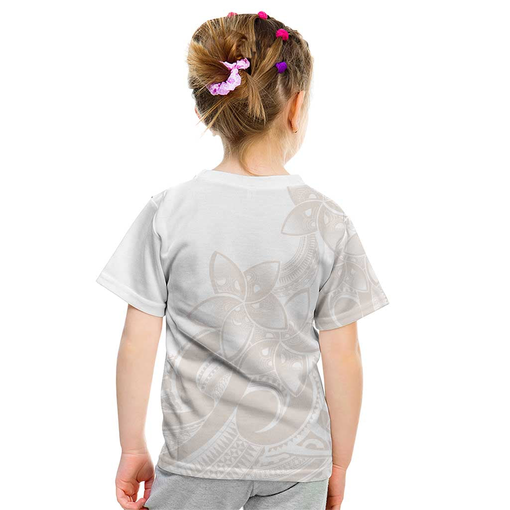 Polynesian Tribal Plumeria Lotu Tamaiti Kid T Shirt Pastel Nude LT9 - Polynesian Pride