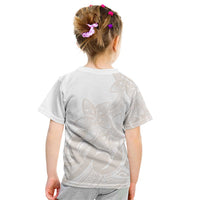 Polynesian Tribal Plumeria Lotu Tamaiti Kid T Shirt Pastel Nude LT9 - Polynesian Pride