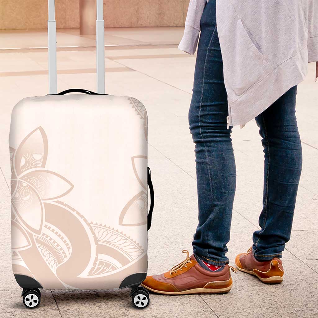 Polynesian Tribal Plumeria Lotu Tamaiti Luggage Cover Pastel Nude LT9 Nude - Polynesian Pride