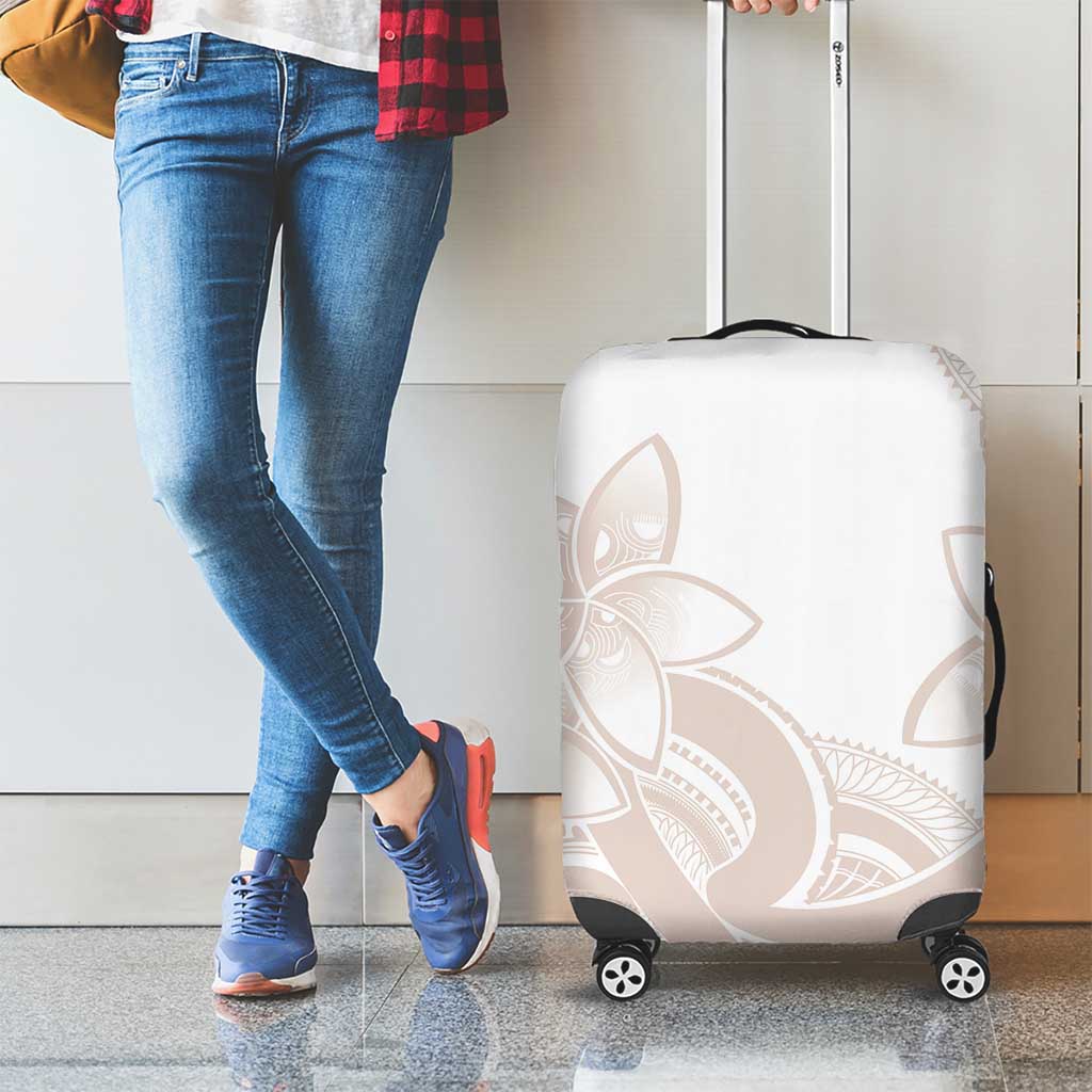 Polynesian Tribal Plumeria Lotu Tamaiti Luggage Cover Pastel Nude LT9 - Polynesian Pride