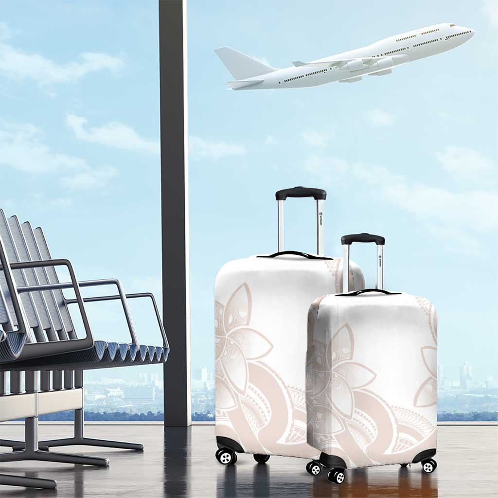 Polynesian Tribal Plumeria Lotu Tamaiti Luggage Cover Pastel Nude LT9 - Polynesian Pride
