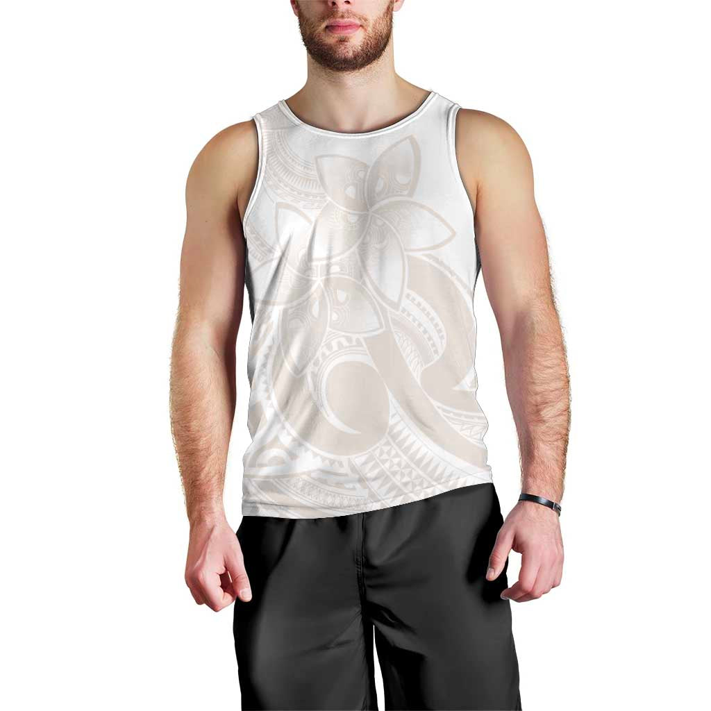 Polynesian Tribal Plumeria Lotu Tamaiti Men Tank Top Pastel Nude LT9 - Polynesian Pride