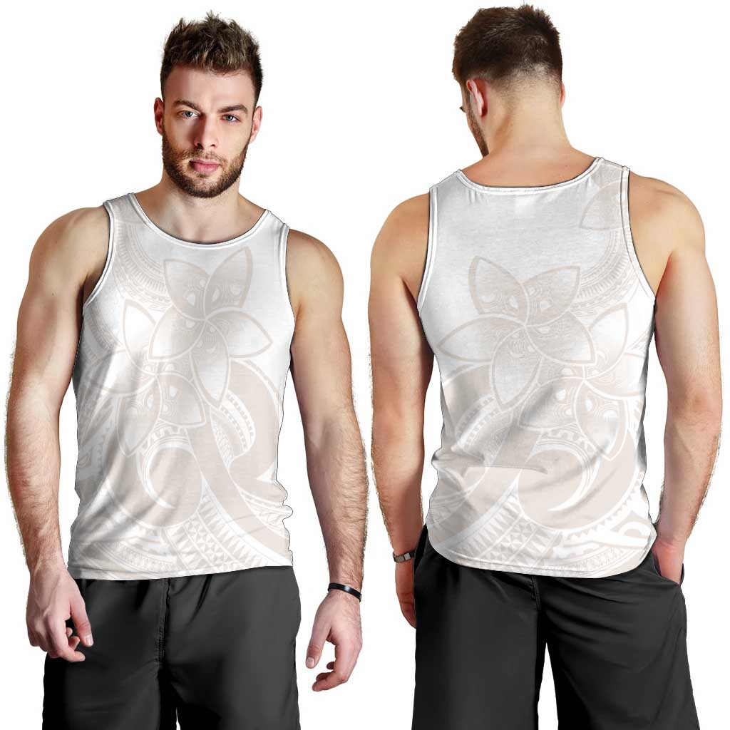Polynesian Tribal Plumeria Lotu Tamaiti Men Tank Top Pastel Nude LT9 - Polynesian Pride