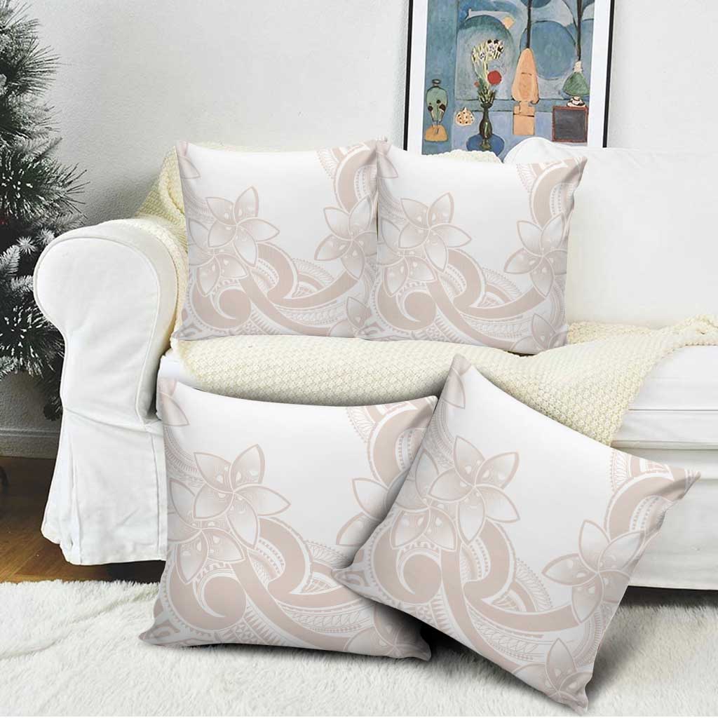 Polynesian Tribal Plumeria Lotu Tamaiti Pillow Cover Pastel Nude - Polynesian Pride