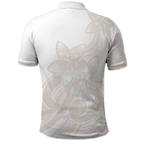Polynesian Tribal Plumeria Lotu Tamaiti Polo Shirt Pastel Nude LT9 - Polynesian Pride