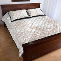 Polynesian Tribal Plumeria Lotu Tamaiti Quilt Bed Set Pastel Nude - Polynesian Pride