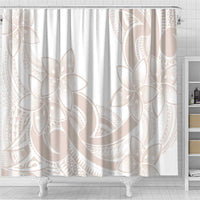 Polynesian Tribal Plumeria Lotu Tamaiti Shower Curtain Pastel Nude LT9 - Polynesian Pride