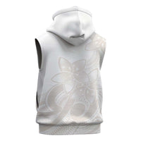 Polynesian Tribal Plumeria Lotu Tamaiti Sleeveless Zip Hoodie Pastel Nude LT9 - Polynesian Pride