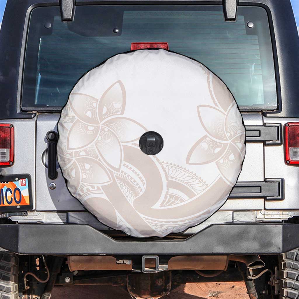 Polynesian Tribal Plumeria Lotu Tamaiti Spare Tire Cover Pastel Nude LT9 Nude - Polynesian Pride