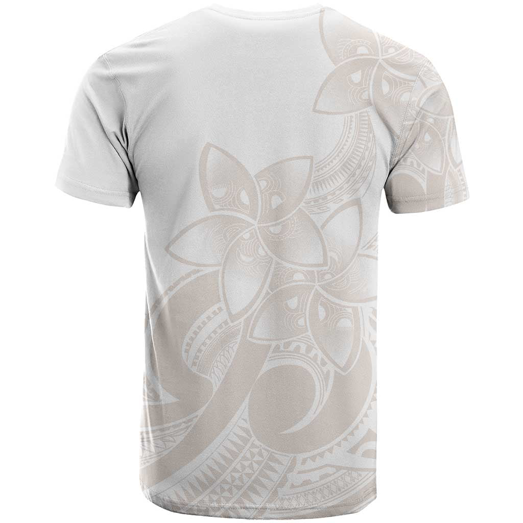 Polynesian Tribal Plumeria Lotu Tamaiti T Shirt Pastel Nude LT9 - Polynesian Pride