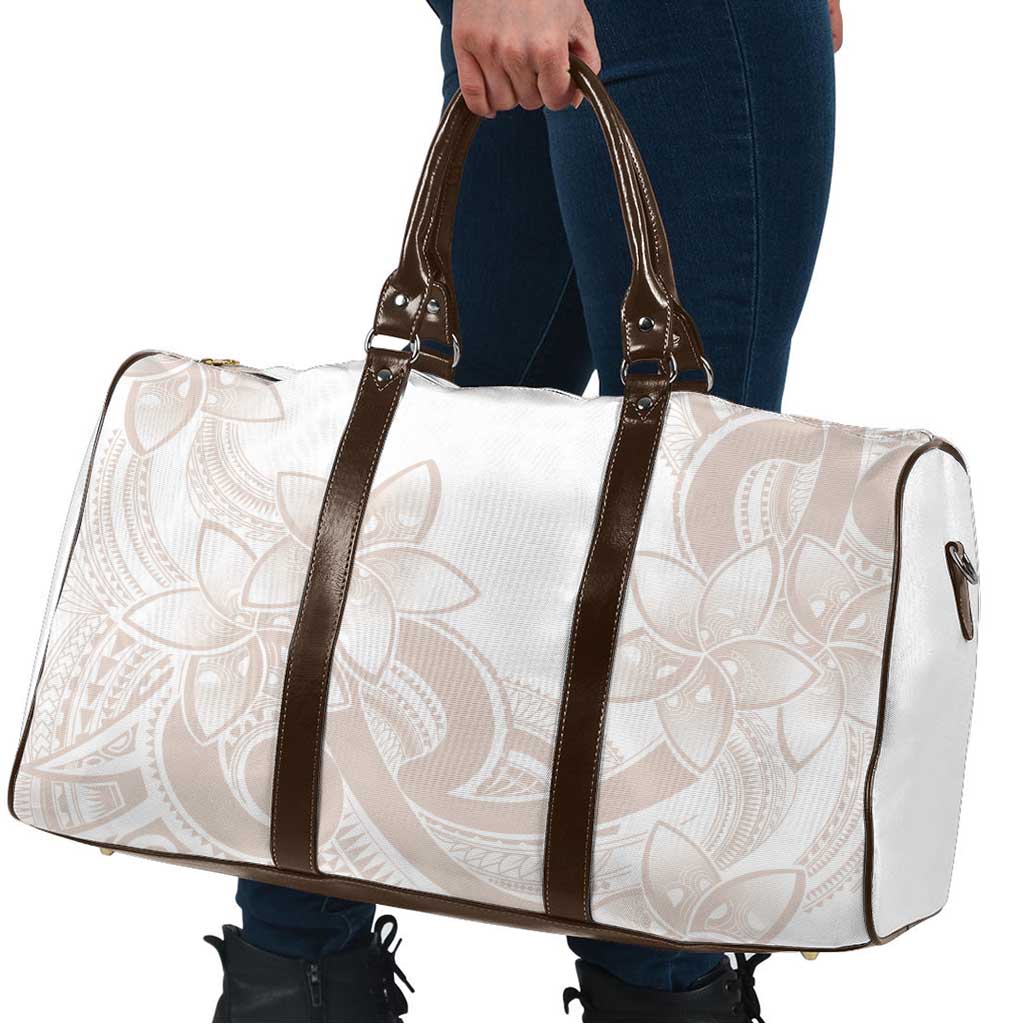 Polynesian Tribal Plumeria Lotu Tamaiti Travel Bag Pastel Nude LT9 - Polynesian Pride