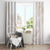 Polynesian Tribal Plumeria Lotu Tamaiti Window Curtain Pastel Nude - Polynesian Pride