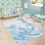 Polynesian Tribal Plumeria Lotu Tamaiti Area Rug Pastel Sky Blue - Polynesian Pride
