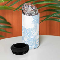 Polynesian Tribal Plumeria Lotu Tamaiti 4 in 1 Can Cooler Tumbler Pastel Sky Blue LT9 - Polynesian Pride