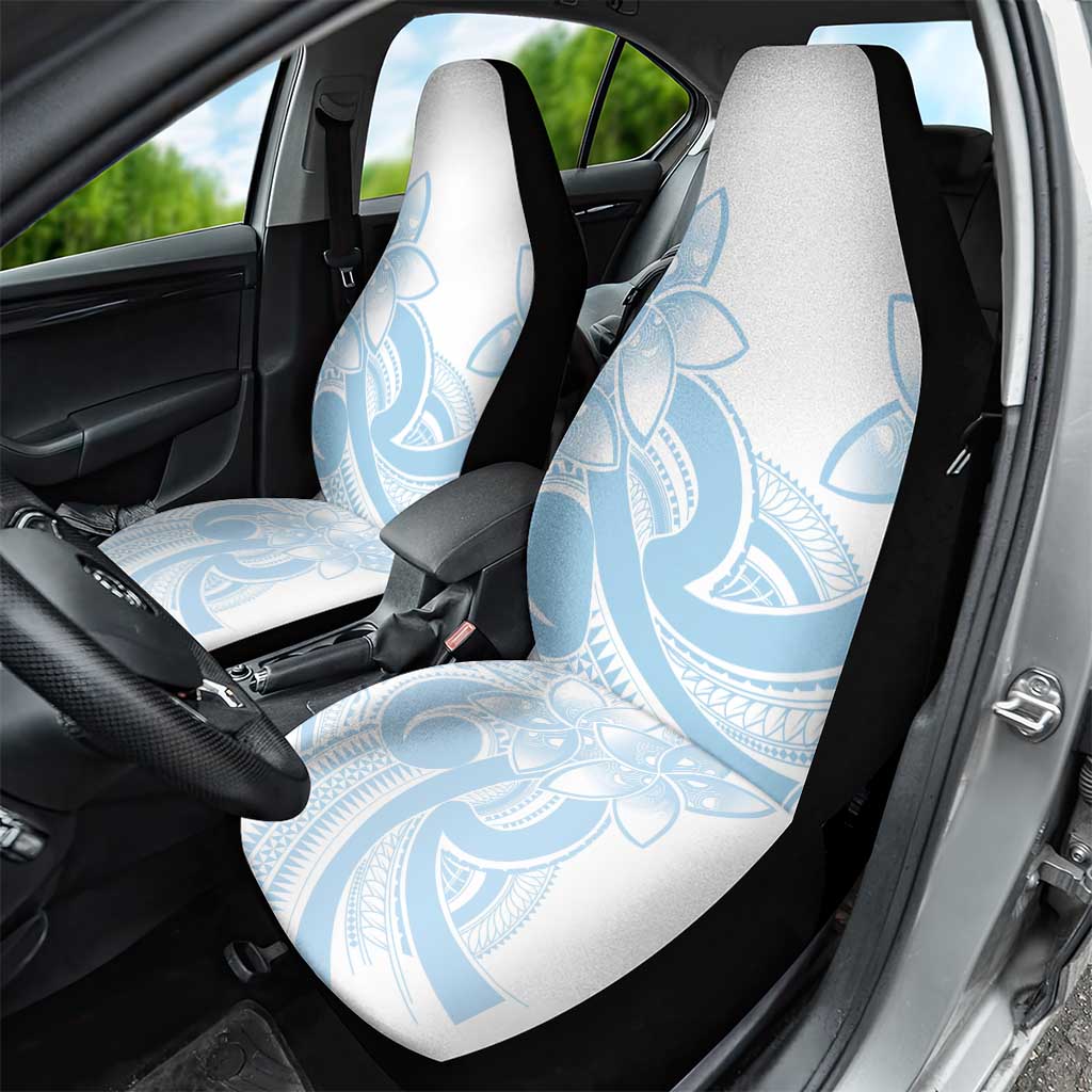 Polynesian Tribal Plumeria Lotu Tamaiti Car Seat Cover Pastel Sky Blue LT9 - Polynesian Pride