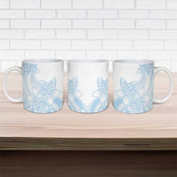 Polynesian Tribal Plumeria Lotu Tamaiti Ceramic Mug Pastel Sky Blue LT9 - Polynesian Pride